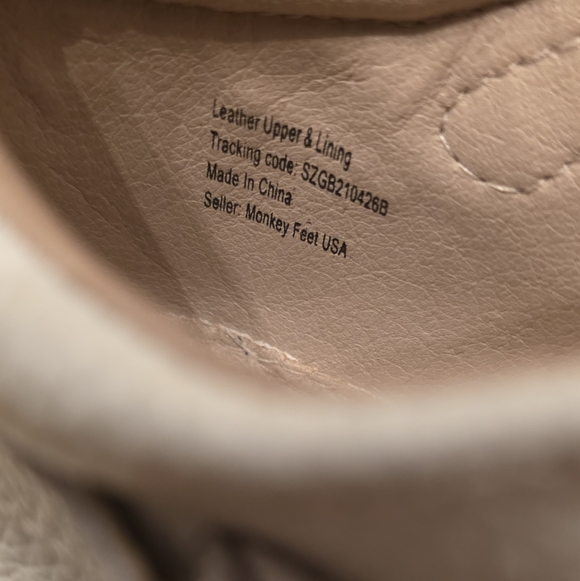 Monkey Feet White T-Strap Leather Mary Janes - Picture 6 of 6